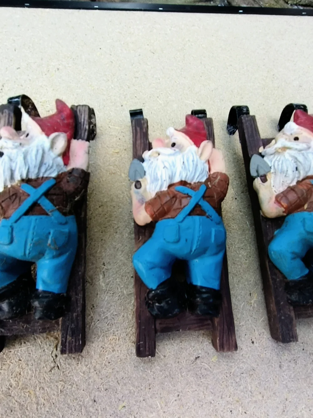 Hanging Gnome Figures 3 Each Is Roughly 5 1/2 Tall X 2